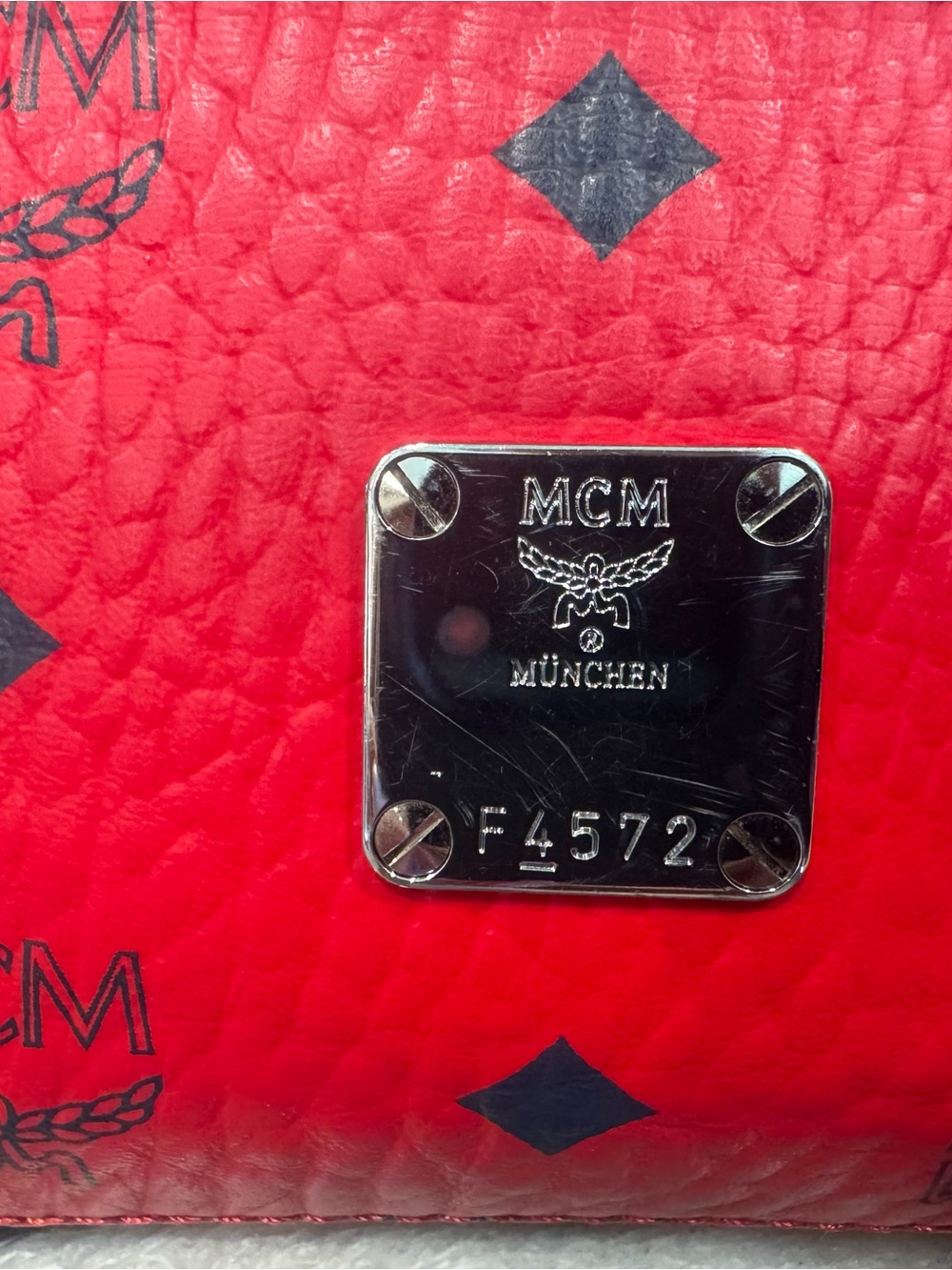 MCM Red Logo Visetos Belt Bag - Picture 3 of 11